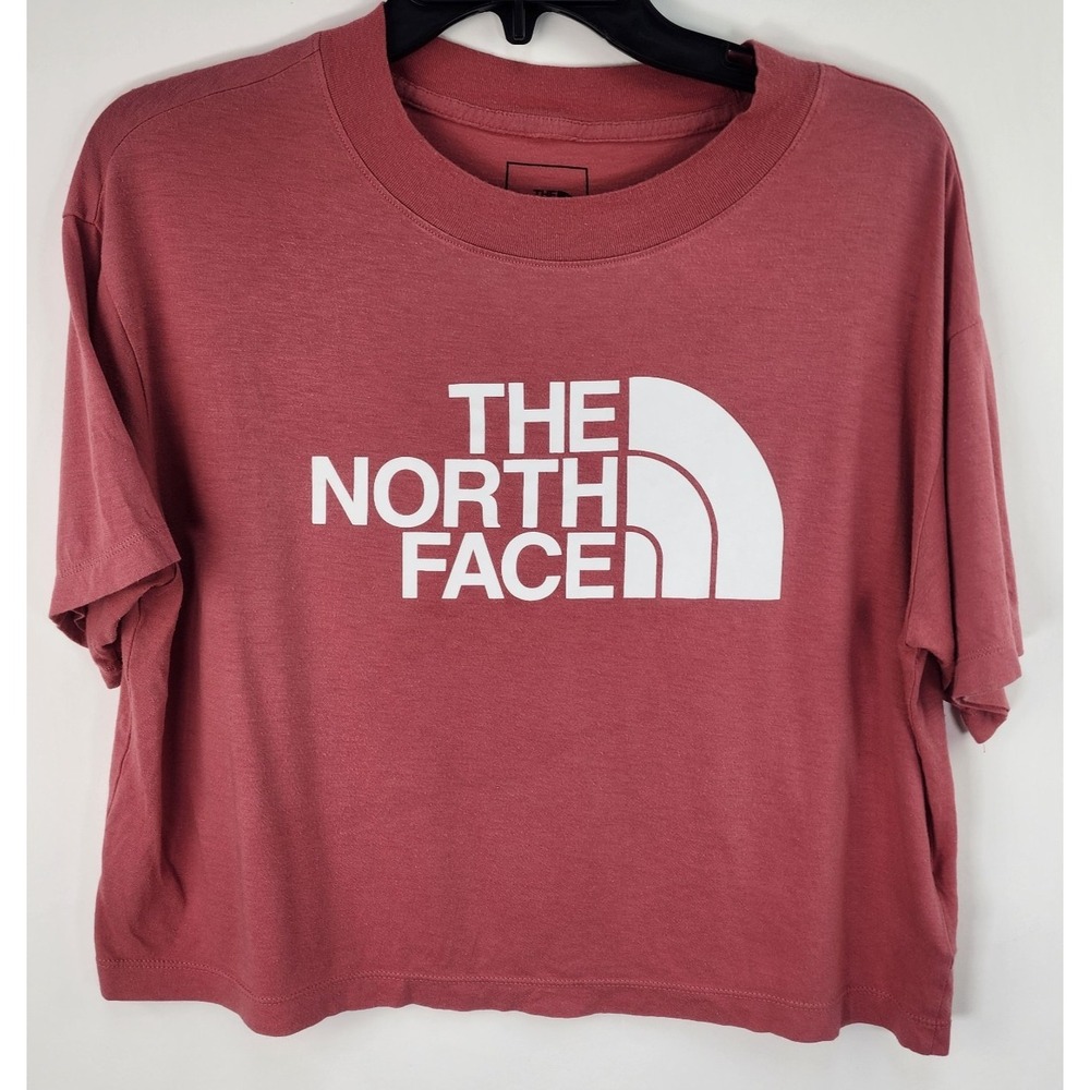 The North Face Crop Top Women's M Indian Red Half Dome Relaxed Fit